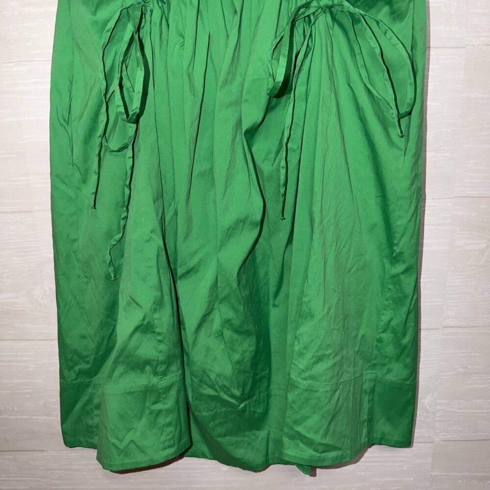 Halogen Green Sleeveless Tie Waist Midi Dress Casual Size Small - Picture 4 of 6